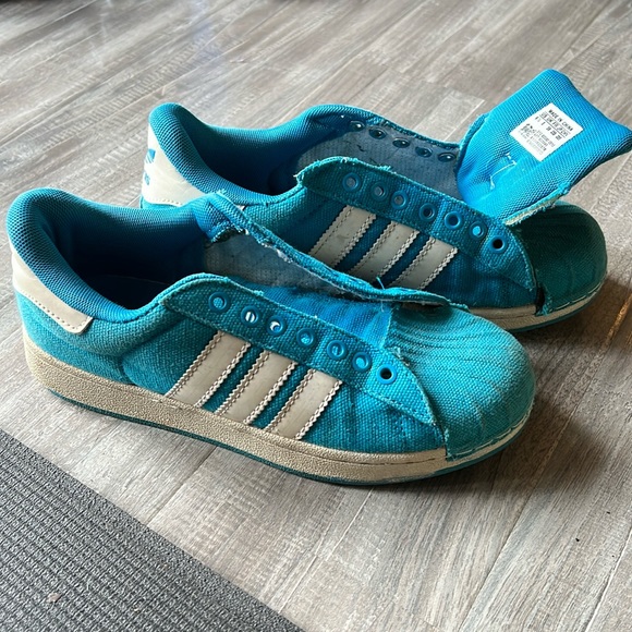 Adidas Turquoise blue shoes 6 1/2 from 2012 - Picture 1 of 7